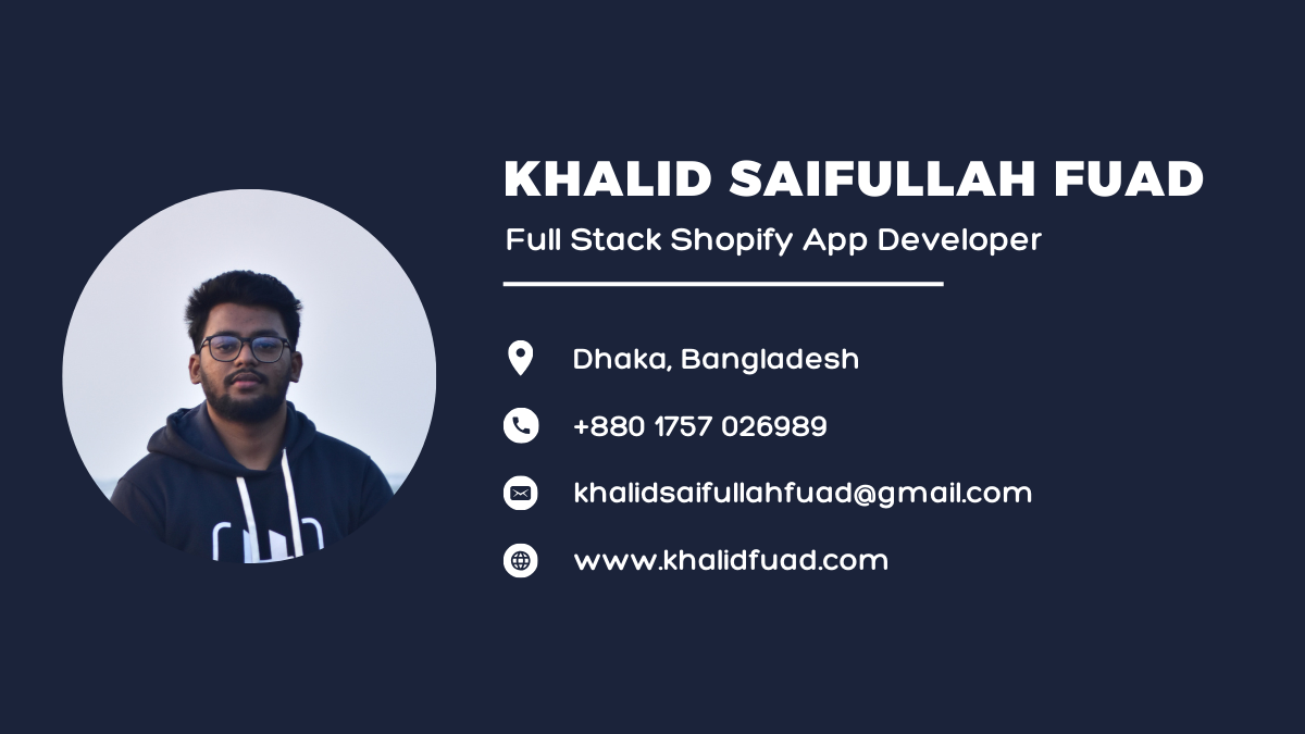 Khalid Saifullah Fuad - Full Stack Developer
